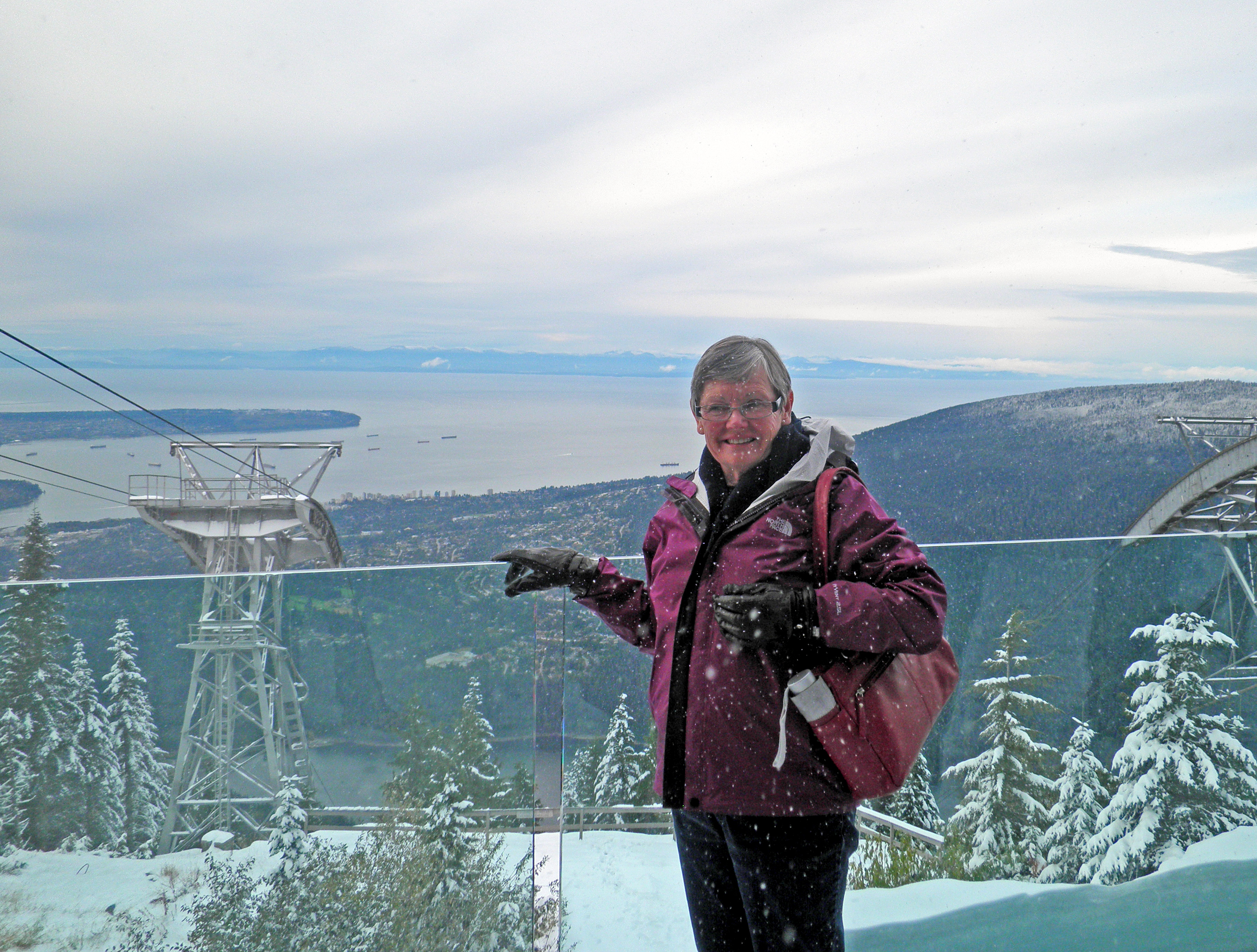 A View towards Vancouver from Grouse Mountain 