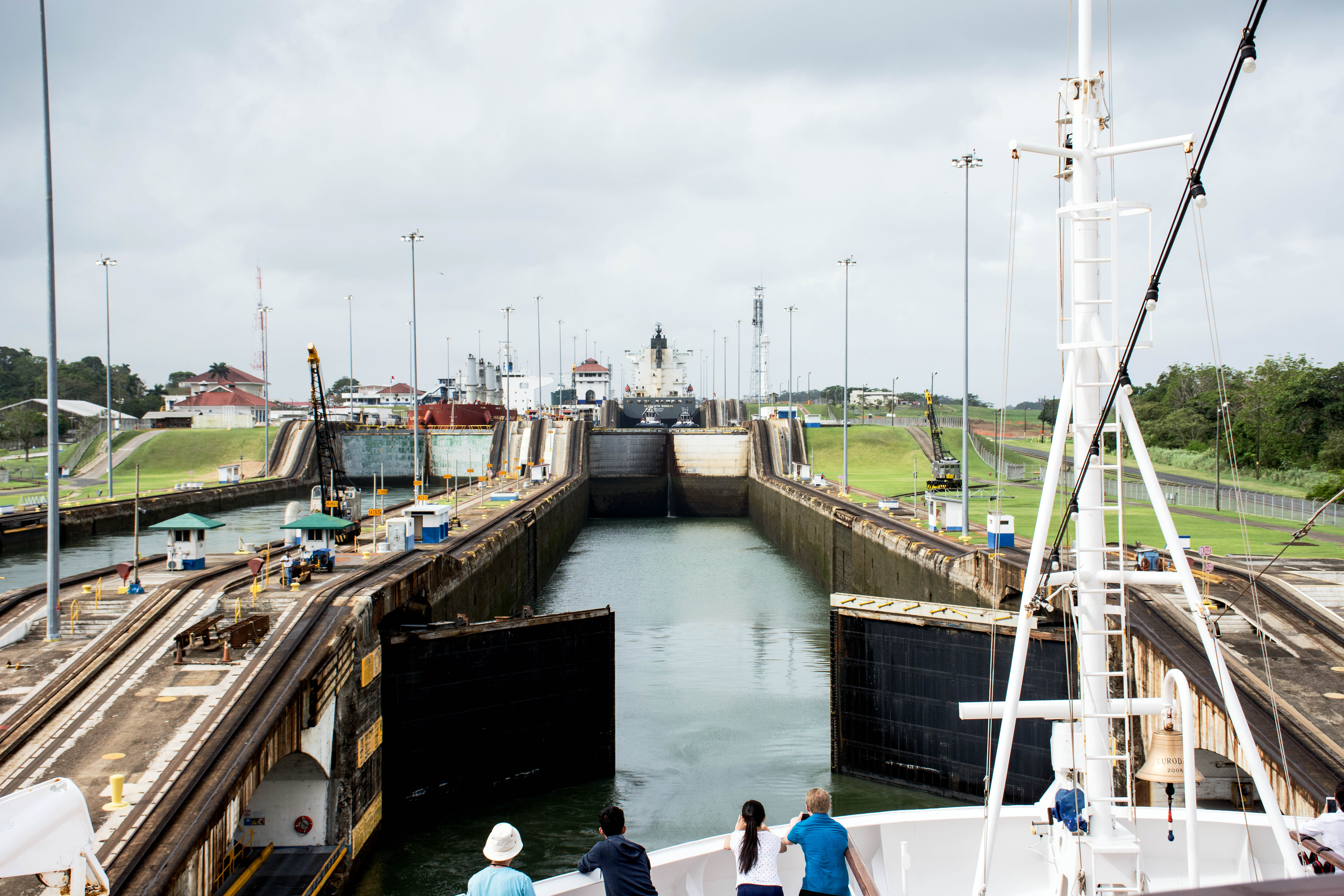 Eurodam, Cruise Ship Entering First Lock